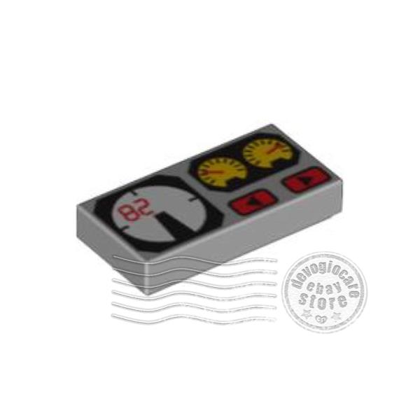 1x LEGO 3069px19 Piatto Decorato 82 e indicatori 1x2 Grigio chiaro | 4227776 - Photo 1/1
